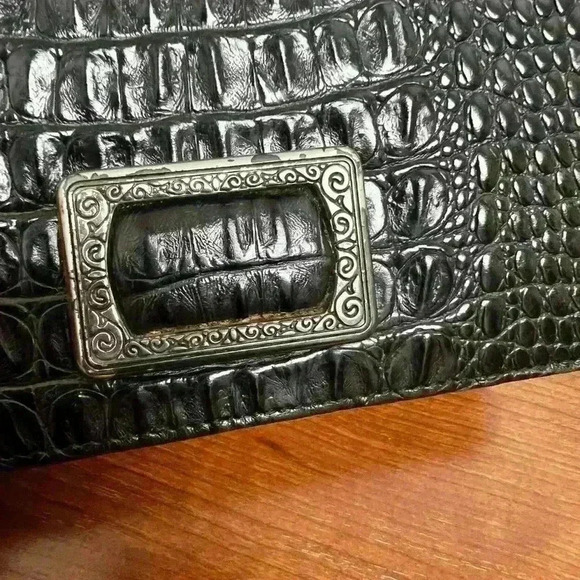 Vintage Brighton Croco Embossed Wallet Organizer Large Brighton Clutch Purse - Picture 8 of 15